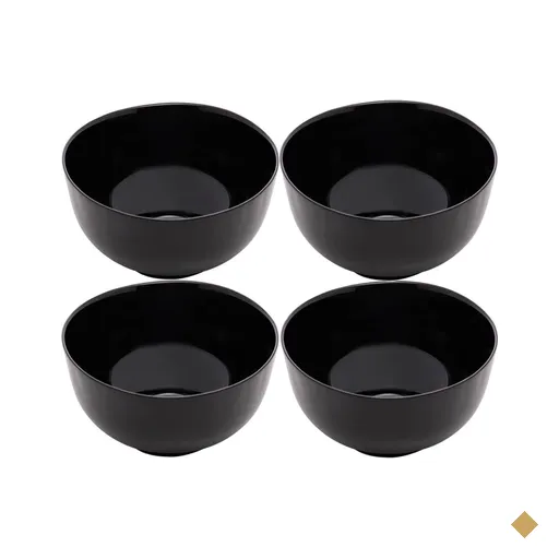 4 Cumbucas Bowls Vidro Opalino 700ml Lyor Tigela Diwali Black 14x8cm Cereais…