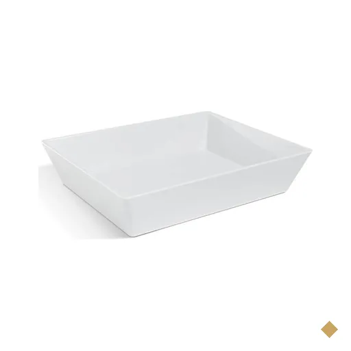 Travessa Retangular Branca 3,5L Profissional Servir Buffet Melamina Haus…