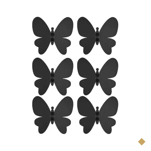 Kit 6 Ganchos Cabideiros de Parede Borboleta Pendurar Roupas Closet Provador…