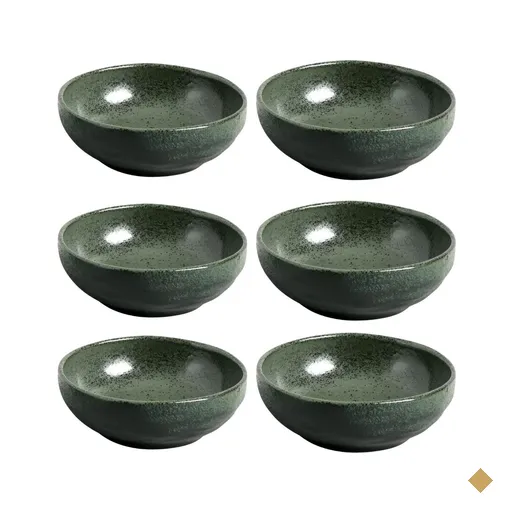 Conjunto 6 Ramekins Pequeno 70ml Cerâmica Porto Brasil Green