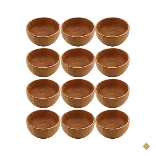 12 Molheiras Lyor Verona Bowls 50ml Bambu Servir Restaurante Hamburgueria…