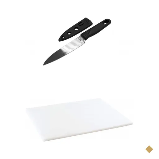 Tabua Corte LISA branca 50x30 Polietileno faca utility 19 cm