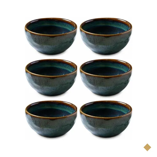 Jogo 6 Molheiras Ramequins Pequenos 50ml Cerâmica Stoneware Orgânico Oceano…