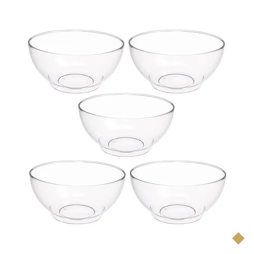 Conjunto 5 Tigelas Plásticas Redondas 3,1L para Salada Sobre