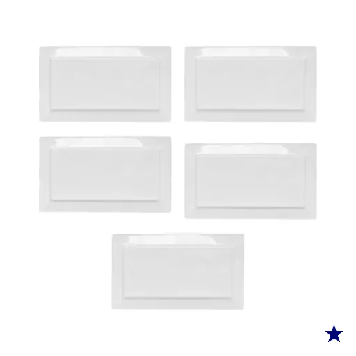 Jogo 5 Travessas Bandeja Rasa Melamina Branca 35x20cm Servir Restaurante Buffet…