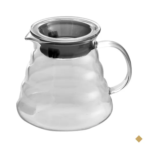 Jarra vidro para café resistente ao calor Compativel com V60