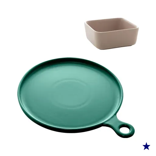 Conjunto de Porcelana Nordico  - Servir - Verde Escuro