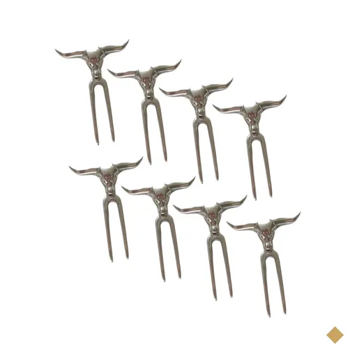 Oito (8) Garfinhos Touro para Churrasco e petiscos