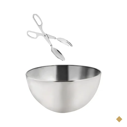 Saladeira Inox 24 cm com pegador inox tipo americano 4,2 Lit