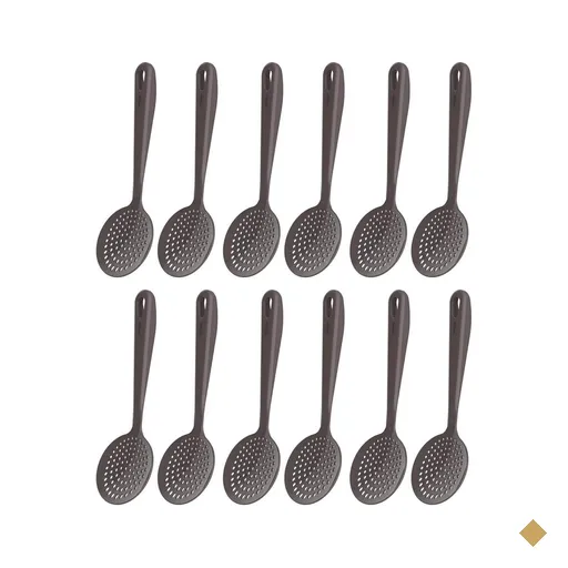 Kit 12 Espumadeiras para Cozinha Fritura Escumadeiras Cinzas Nylon Utensílios…