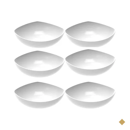 Kit 6 Saladeiras Tigelas Brancas Trio Plástica Crippa Salada Pipoca Sobremesa