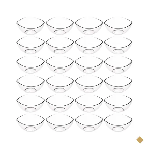 24 Potes para Doces Sobremesas Transparente Restaurante Hotel Plástico Trio…