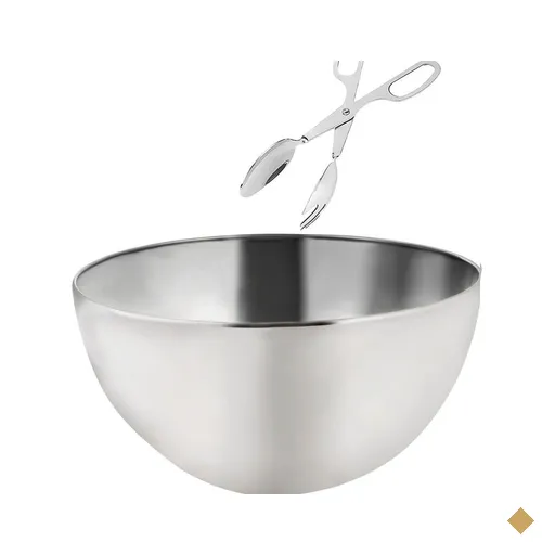 Saladeira Inox 28 cm com pegador inox tipo americano 6,5 L