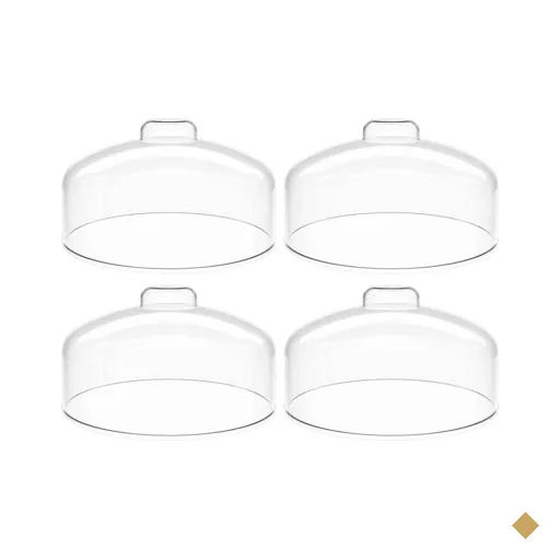 4 Cúpulas de Plástico 24cm Clear para Bolos Tortas Doces Pratos Haus Concept…