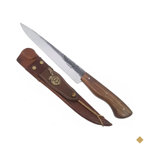 Faca Rustica Para Churrasco Aço Carbono 8” Cabo Guajuvira