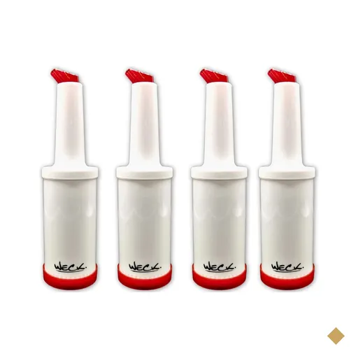 Kit 4 Garrafa Plásticas Store'n Pour 1L Vermelha Weck Coqueteleira Sucos…