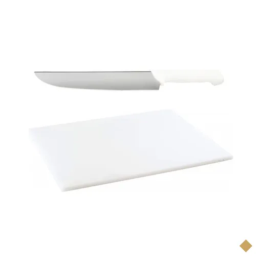 Tabua Corte LISA branca 50x30 Polietileno faca Branca 10 pol