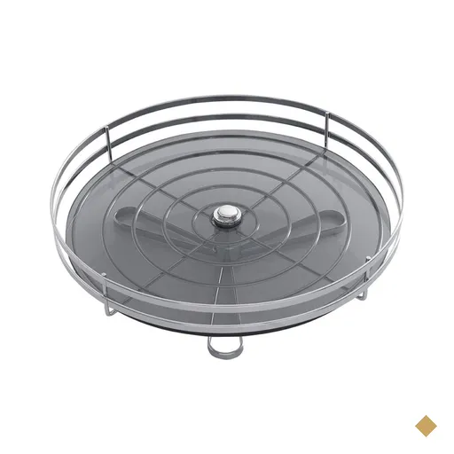 Fruteira Redonda Simples de Mesa Cromada Vidro Giosul Cesto para Frutas Legumes…