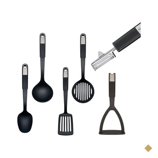 Conjunto 6 utensilios para cozinha em Nylon - primeira linha