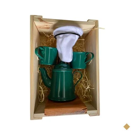 Kit de Café Individual - verde escuro - Demolição com engradado
