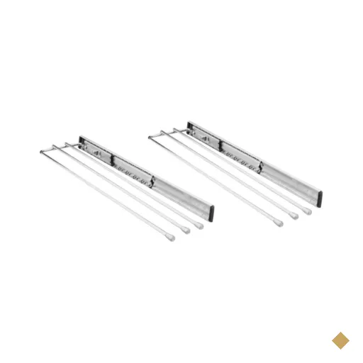 Kit 2 Suportes Porta Toalhas Panos de Prato Triplo 41cm Crom