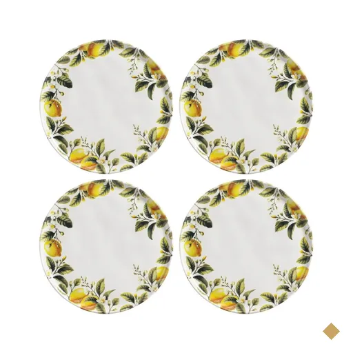 Kit 4 Pratos Rasos Bio Limonata 27,5cm Cerâmica Porto Brasil Decorados Mesa…