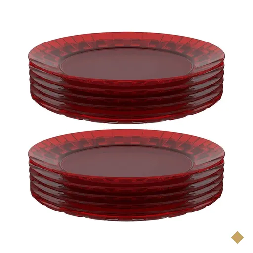 Kit 12 Pratos Vermelhos Grandes 26cm Crippa Servir Mesa Posta Eventos Porções…