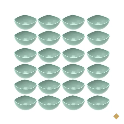 24 Bowls Trio Crippa Verde Menta Cumbuca Grande 500ml Plástico Salada Sopas…