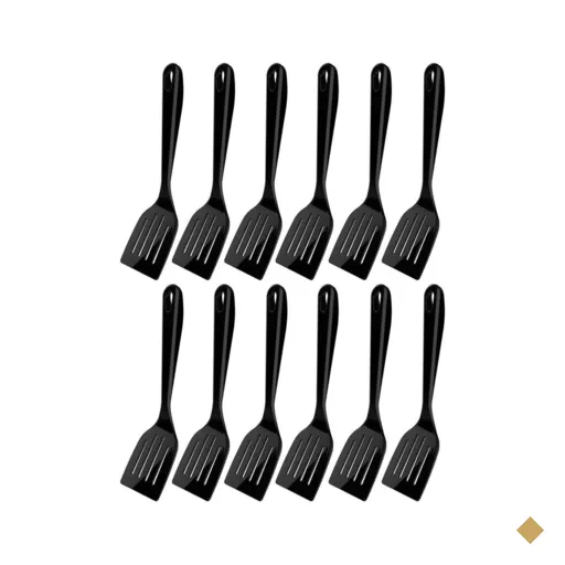 Kit 12 Espátulas Culinárias de Nylon 31,5cm Pretas Crippa Lanchonete…