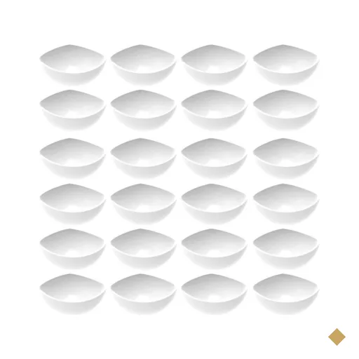 24 Bowls Trio Branco Cumbucas Grandes 500ml Plástico Sopas Caldos Salada Crippa