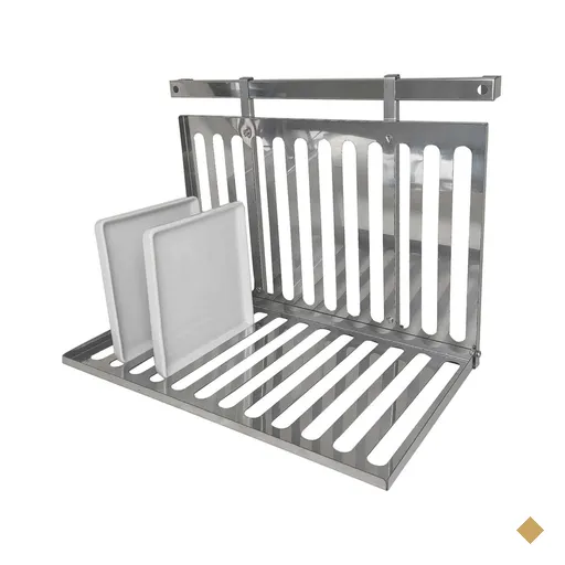 Escorredor de Louças Inox Suspenso Dobrável com Barra Cozinha 40cm Domama Haus