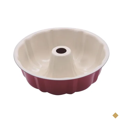 Forma Bolo, Pudim, Flan, 24,5 x8 cone ao meio - bicolor aço