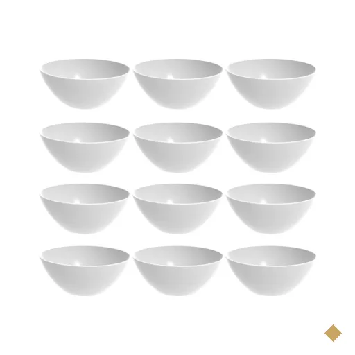 Kit 12 Tigelas Pequenas Brancas Crippa Travessa Restaurante Buffet Salada…