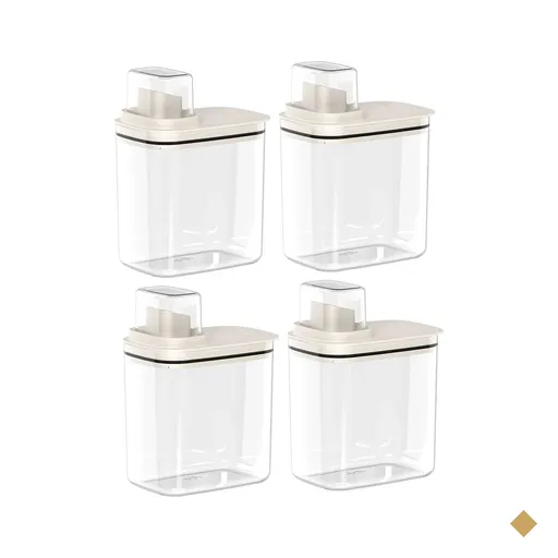 4 Dispensers para Produtos de Limpeza Amaciante e Sabão Líquido 1,5L Flow…