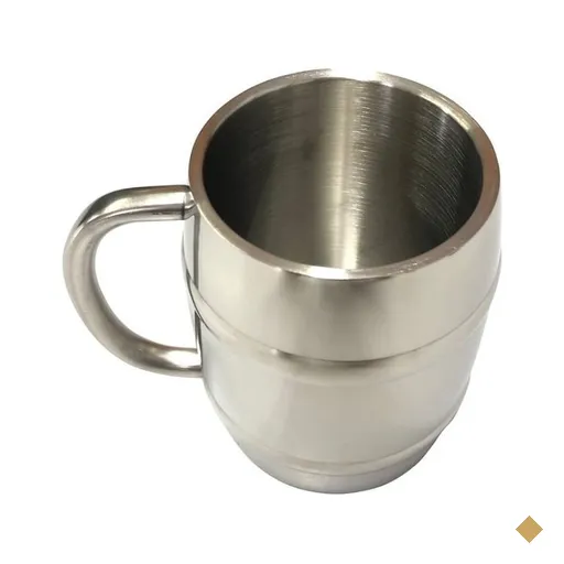 Caneca para Chopp cerveja parede dupla inox 420 ml churrasco