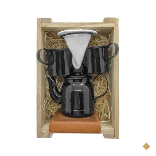Kit de Café Individual - PRETO - Demolição com engradado
