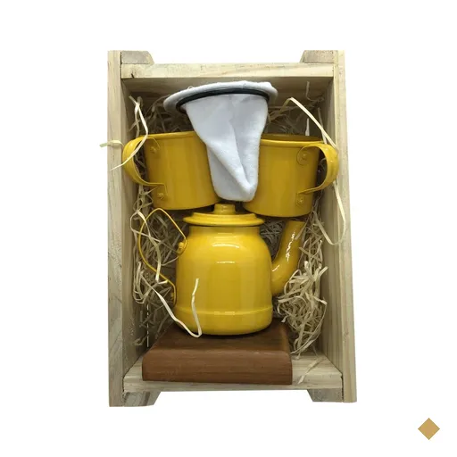 Kit de Café Individual - Amarelo - Demolição com engradado