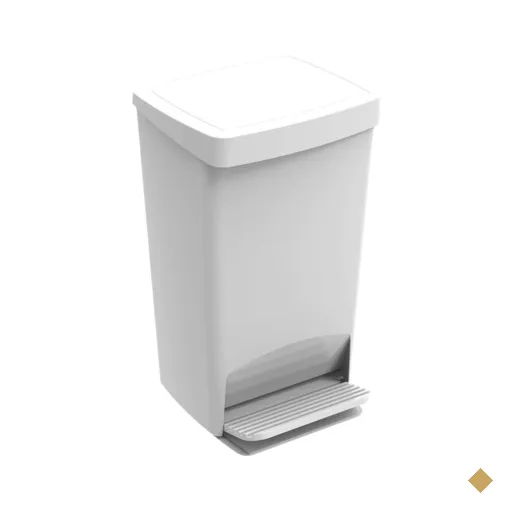 Lixeira Gambrage Crippa Com Pedal 25 Litros Branca Lixo para Cozinha Banheiro…