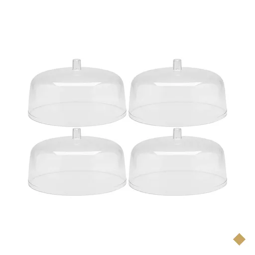 Kit 4 Cúpulas para Prato de Bolo 30cm Tampas Boleira Natural Padaria…