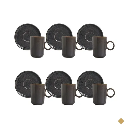 Jogo 6 Xícaras Cafezinho Com Pires 90ml Cerâmica Porto Brasil Day by Day…