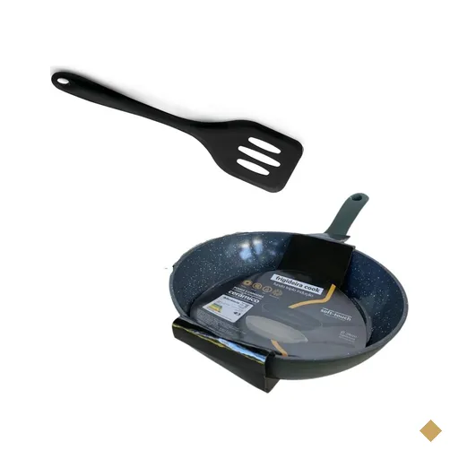 Frigideira Indução rev. ceramico 24 cm Jade Espatula Preta
