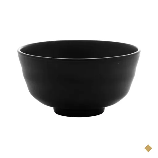 Kit 25 Potes Melamina para Restaurante Lyor Tóquio Preto 450ml Redondos…