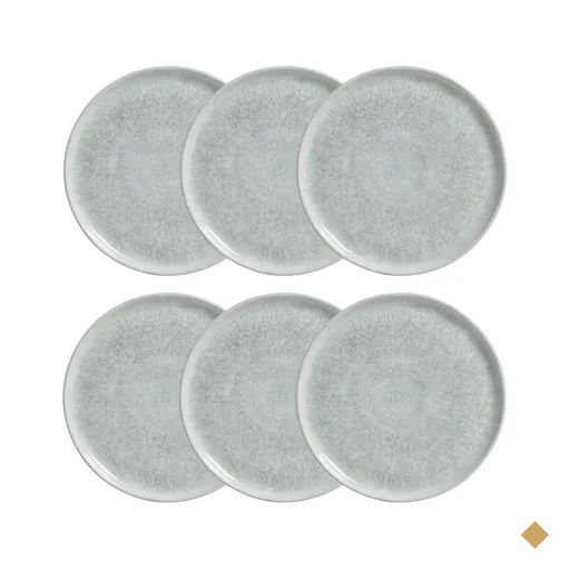 Conjunto Pratos Sobremesa 6 Peças 21cm Bio Pietra Cerâmica Stoneware Porto…