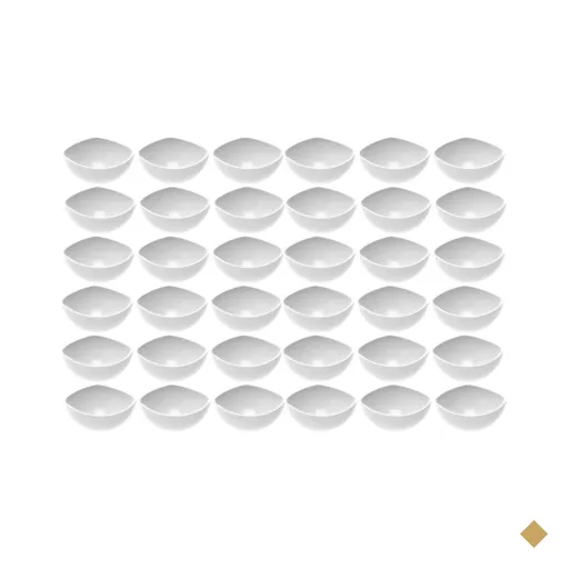 Kit 36 Potes para Sobremesas Doces 265ml Plástico Branco Restaurante Hotel…