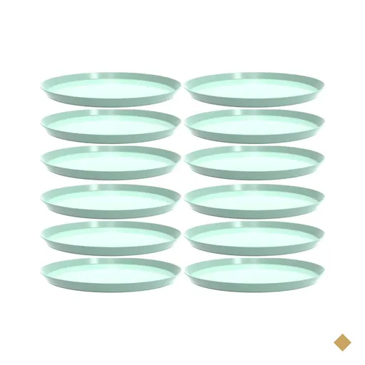 Kit 12 Bandejas Redondas 34cm Verde Menta Servir Buffet Crippa Bubble…