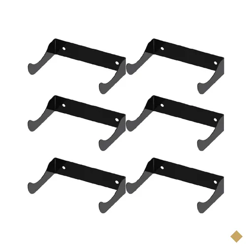 Kit 6 Suportes Para Garrafa de Vinho em Aço Adega de Parede Preto Adega…
