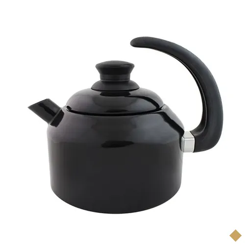 Chaleira Classica aço e esmaltada Preta - Agata 1.5 litros