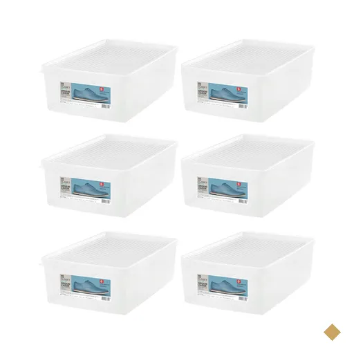 Conjunto 6 Caixas para Calçados 38 ao 46 com Tampa Ventilável Organizadoras…