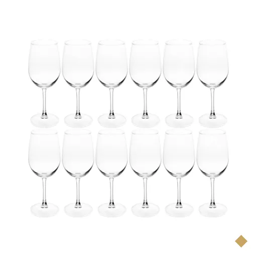 Jogo 12 Taças de Vinho 420ml Vidro Lyor Gourmet Degustação de Vinho Tinto…