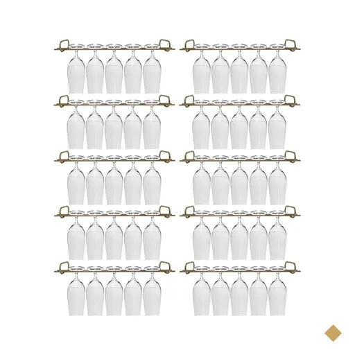 Kit 10 Organizadores Suportes De Taças 42cm Porta Taças Retos